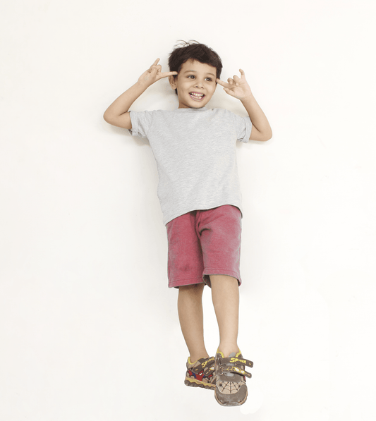Heather Grey Basic T Shirt For Boys & Girls Kids - The Shop.