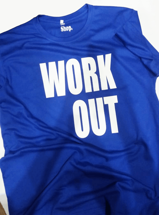WORKOUT Royal Blue T Shirt - The Shop.