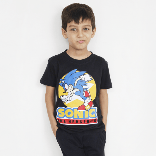 SONIC Black T Shirt For Boys & Girls Kids - The Shop.
