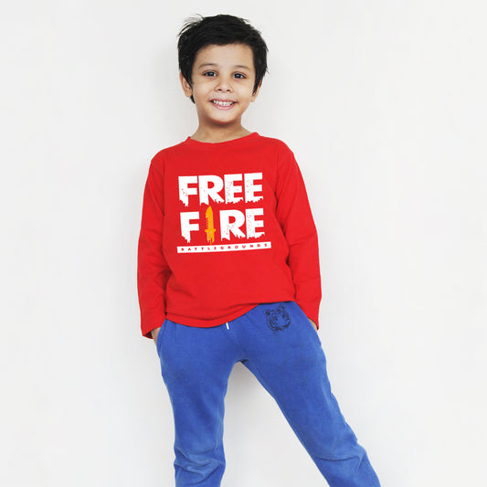 Pack Of 3 - Full Sleeves T-Shirts, Free Fire, Sonic, NASA