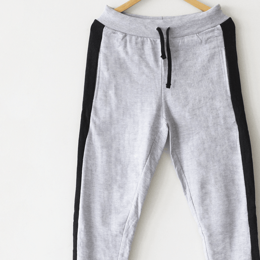 French Terry Grey Side Stripe Trouser - The Shop.