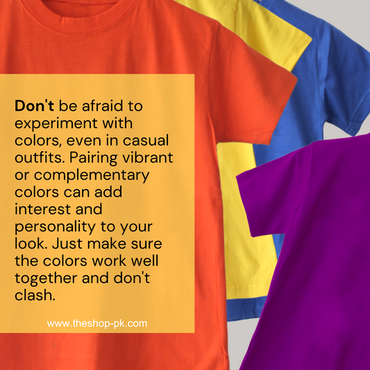 Embrace Colorful Confidence: Elevate Your Casual Outfits with Vibrant Pairings.