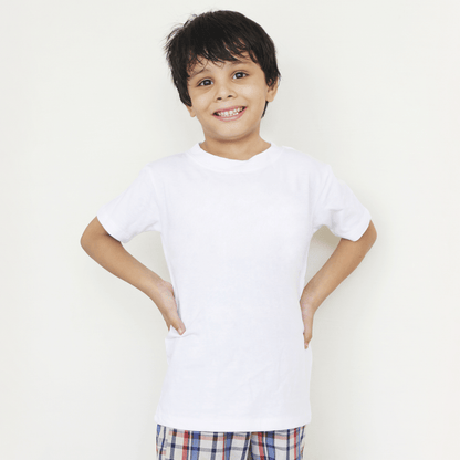 White Basic T Shirt For Boys & Girls Kids - The Shop.