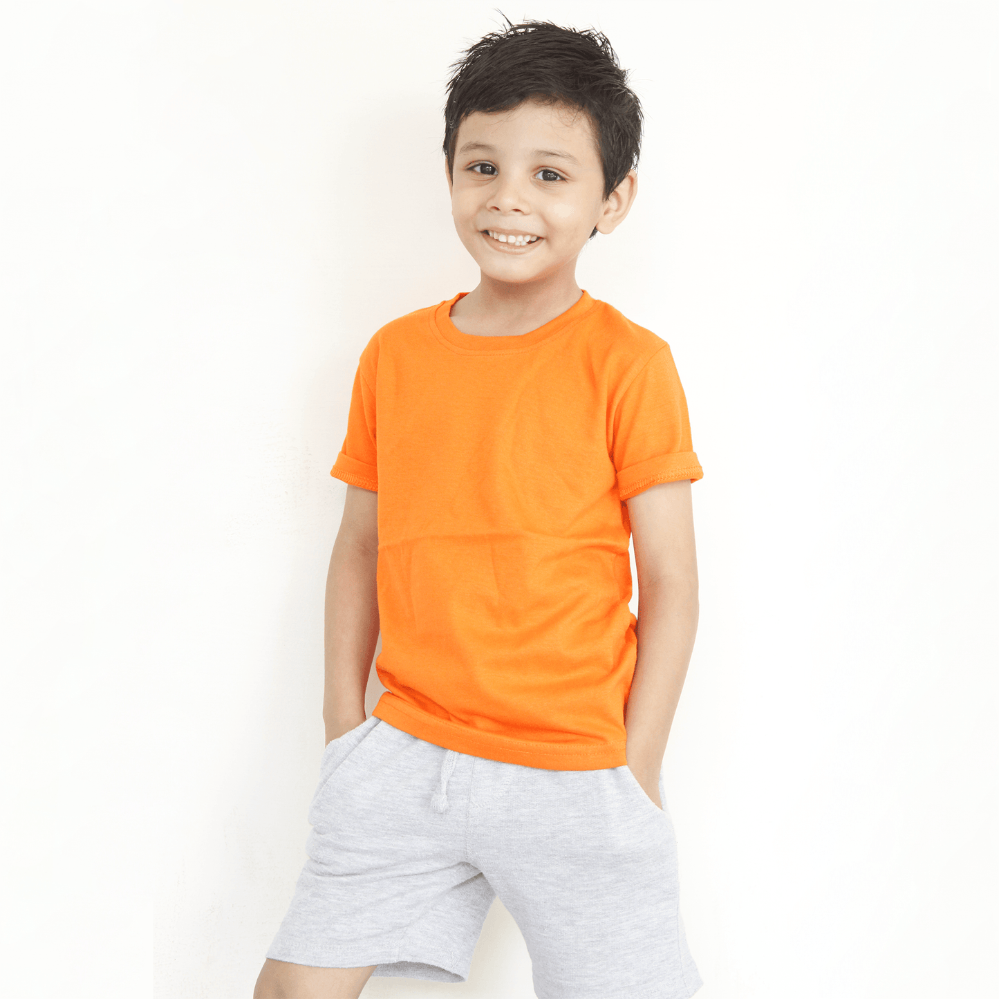 Orange Basic T Shirt For Boys & Girls Kids - The Shop.