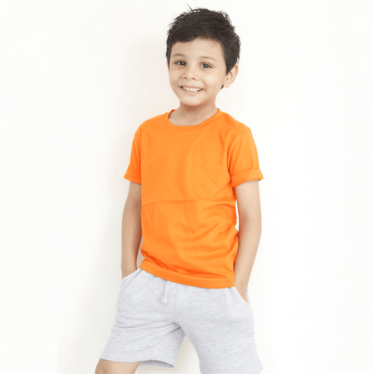 Orange Basic T Shirt For Boys & Girls Kids - The Shop.