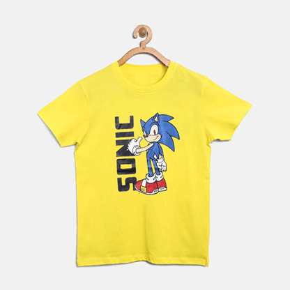 Yellow SONIC T Shirt For Boys & Girls Kids - The Shop.
