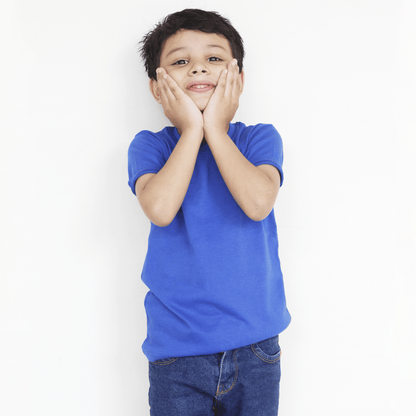 Royal Blue Round Neck Half Sleeves T-Shirt For Boys & Girls - The Shop.