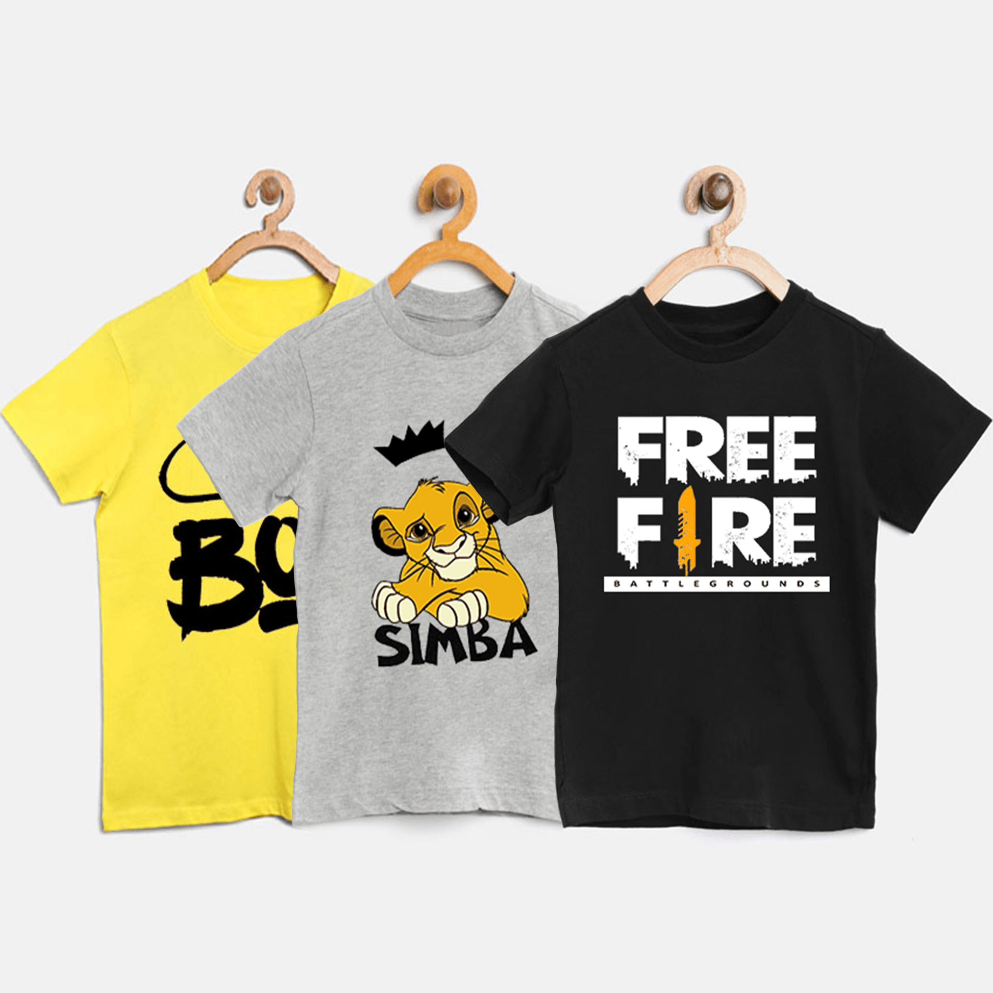 Pack Of 3 - High Quality Cool T-Shirts For Kids - The Shop.