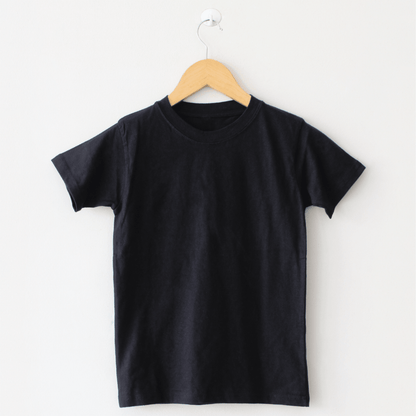 Basic Black T-Shirt, Round Neck Half Sleeves - The Shop.