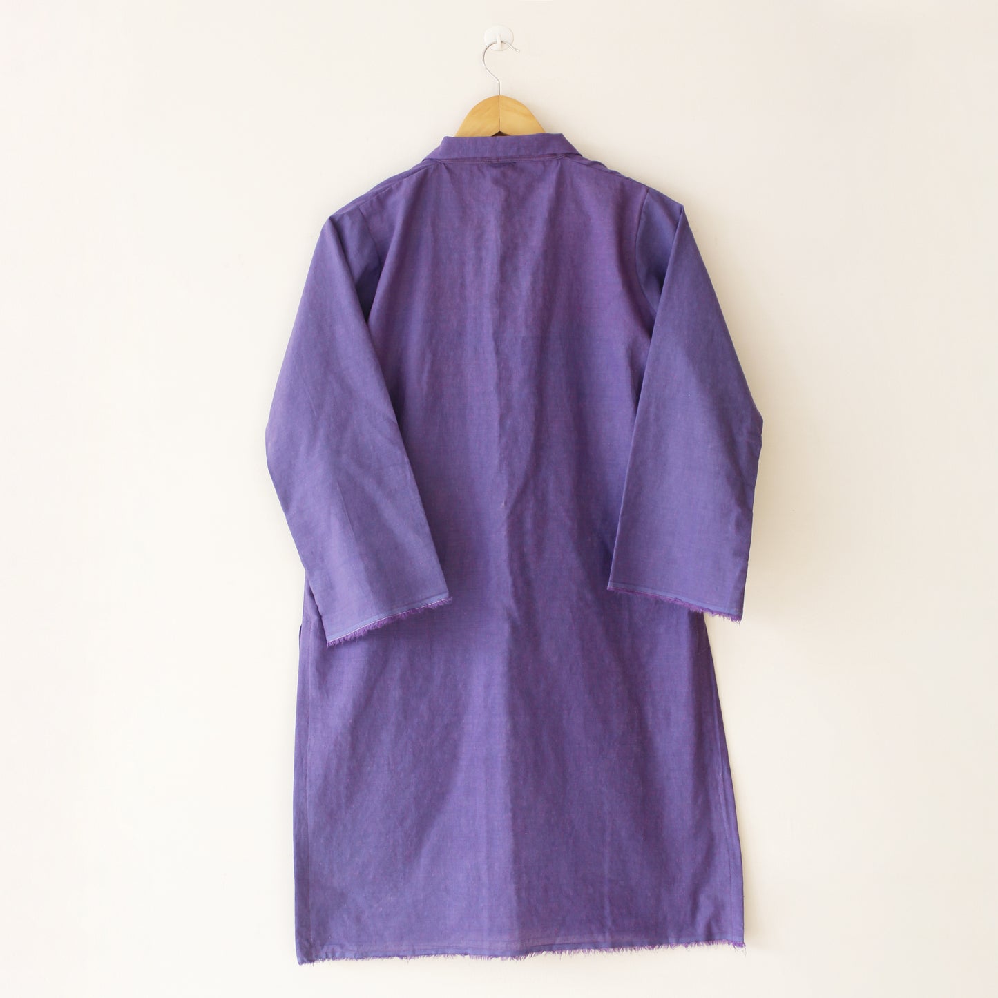 Collar Neck Bluish Purple Kurti