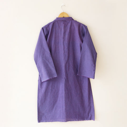 Collar Neck Bluish Purple Kurti