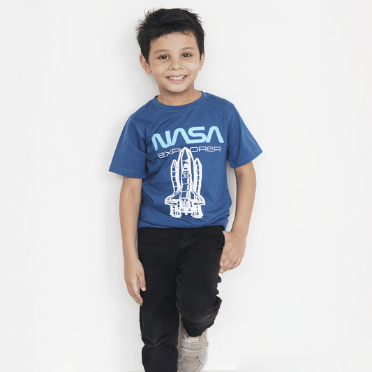 Blue NASA T Shirt For Boys & Girls Kids - The Shop.