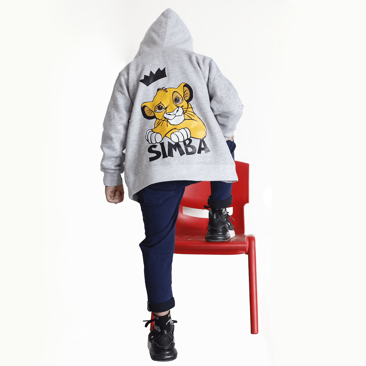 SIMBA Future King Grey Zipper Hoodie For Boys & Girls Kids - The Shop.