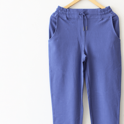 French Terry Stretchable Straight Trousers With Side Pockets - The Shop.