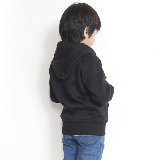 Fleece ZipUp Black Hoodie For Boys & Girls Kids - The Shop.