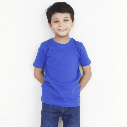 Royal Blue Round Neck Half Sleeves T-Shirt For Boys & Girls - The Shop.
