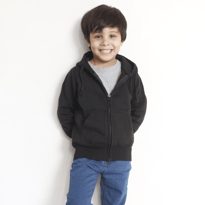 Fleece ZipUp Black Hoodie For Boys & Girls Kids - The Shop.