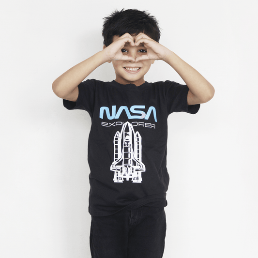 Black NASA T Shirt For Boys & Girls Kids - The Shop.