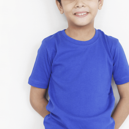 Royal Blue Round Neck Half Sleeves T-Shirt For Boys & Girls - The Shop.