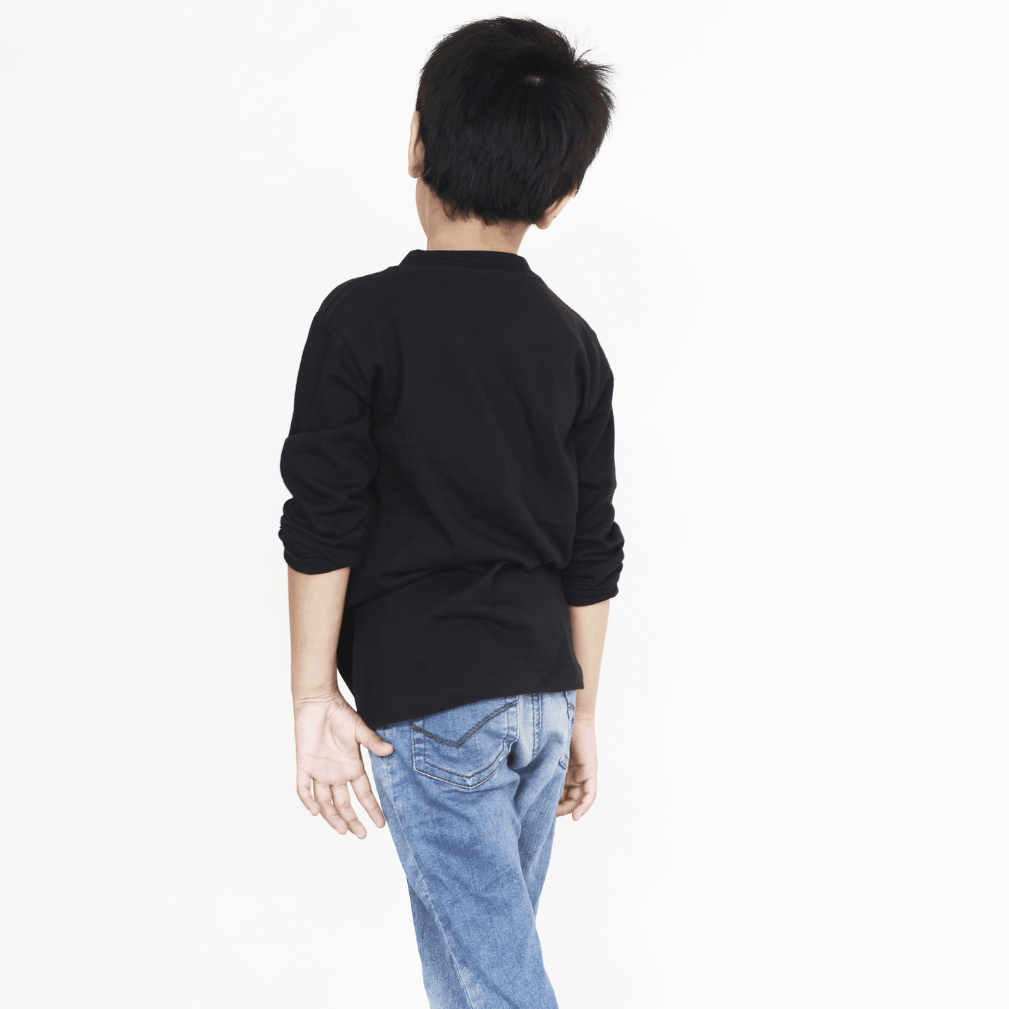 Black Full Sleeves T-Shirt For Boys & Girls Kids - The Shop.