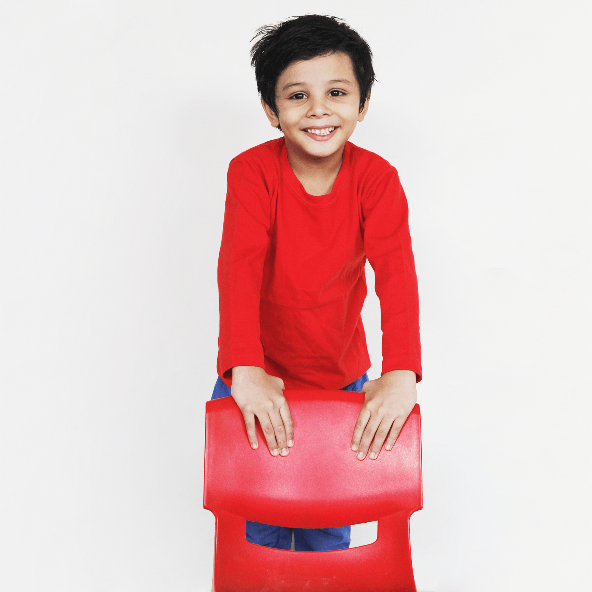 Red Full Sleeves T-Shirt For Boys & Girls Kids - The Shop.