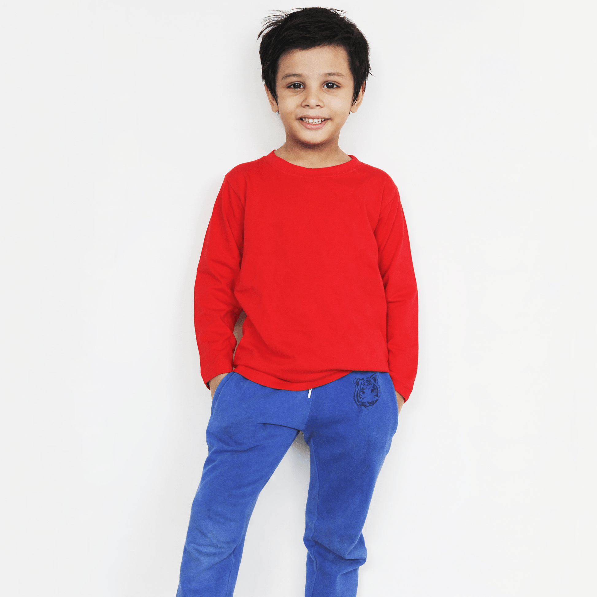 Red Full Sleeves T-Shirt For Boys & Girls Kids - The Shop.