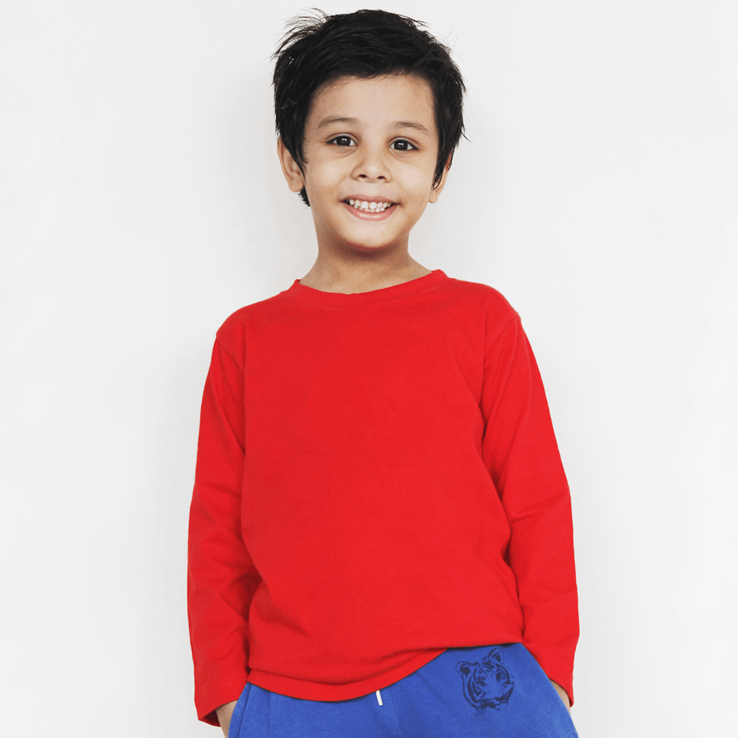 Red Full Sleeves T-Shirt For Boys & Girls Kids - The Shop.
