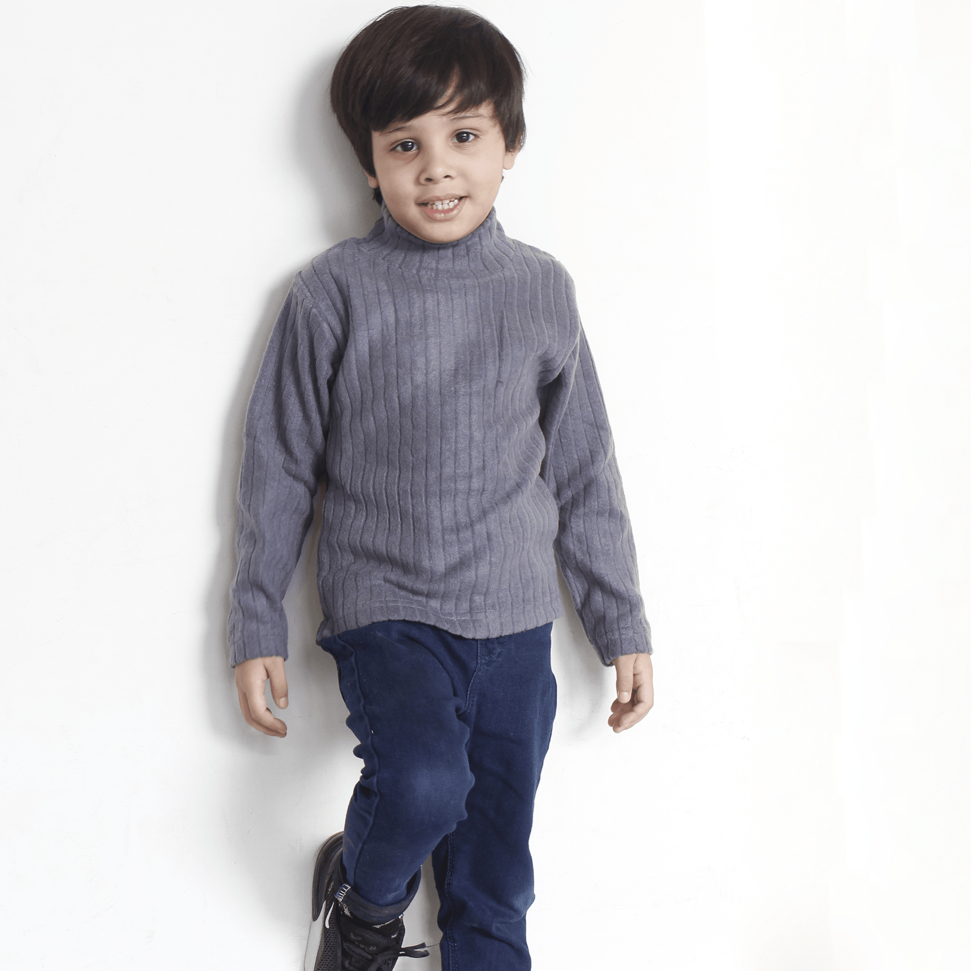 Grey High Neck For Boys & Girls Kids - The Shop.