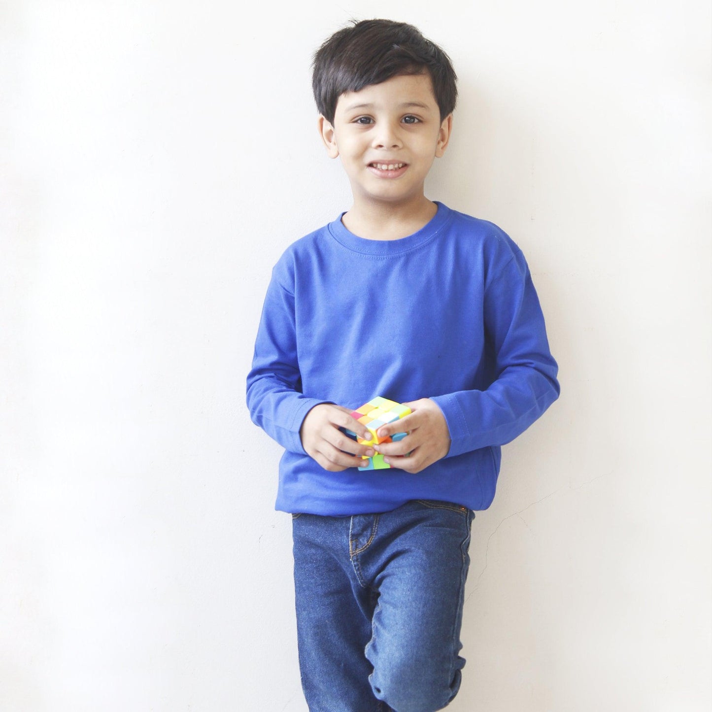 Royal Blue Full Sleeves T-Shirt For Boys & Girls Kids - The Shop.