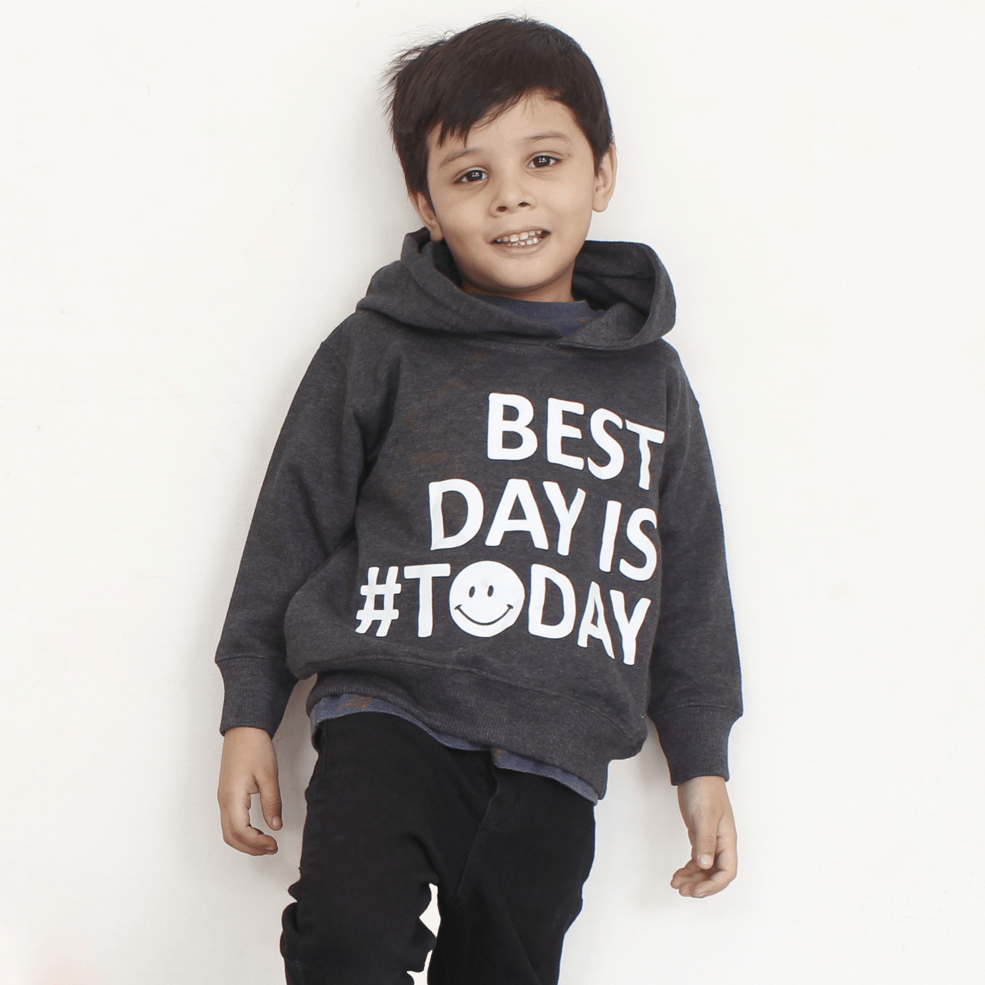 Best Day Is Today Charcoal Hoodie For Boys & Girls Kids - The Shop.