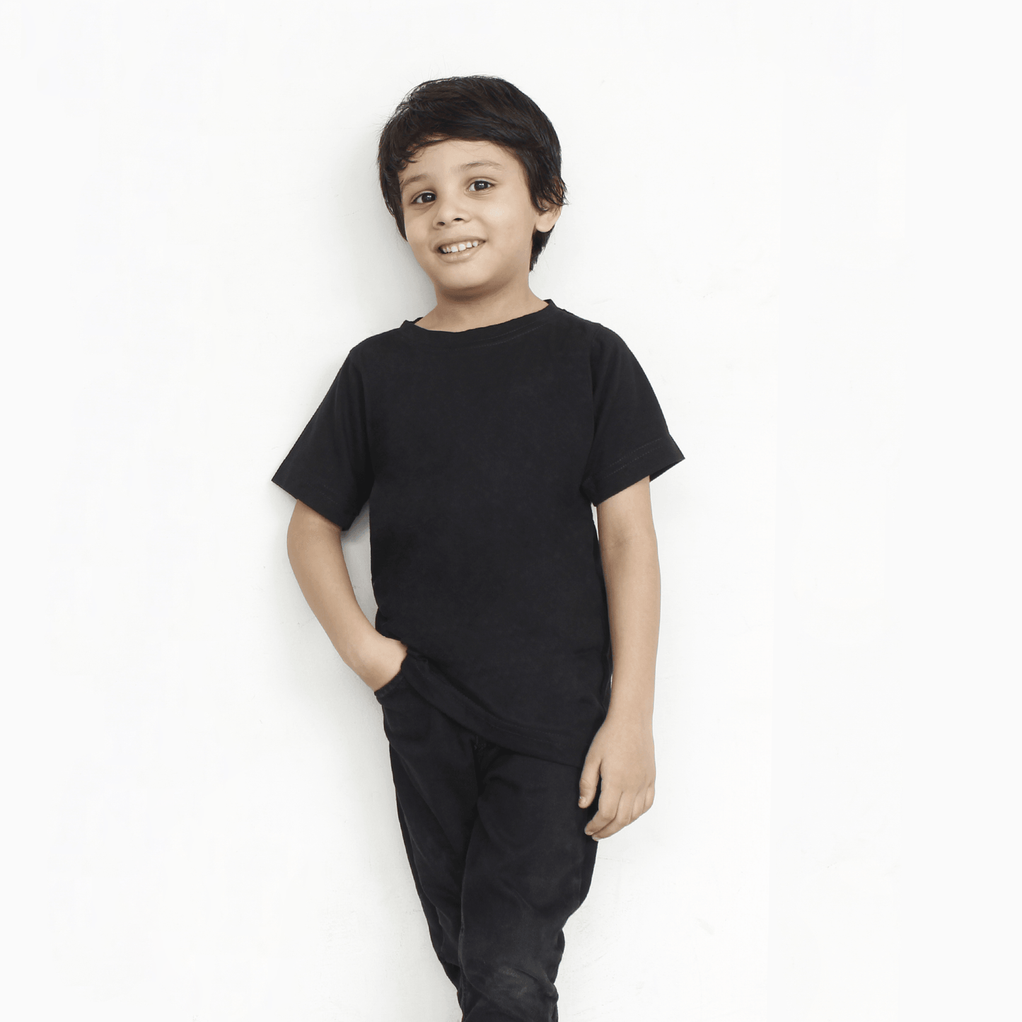 Pack Of 3 - Basic T Shirt For Boys & Girls Kids, White Black Grey - The Shop.