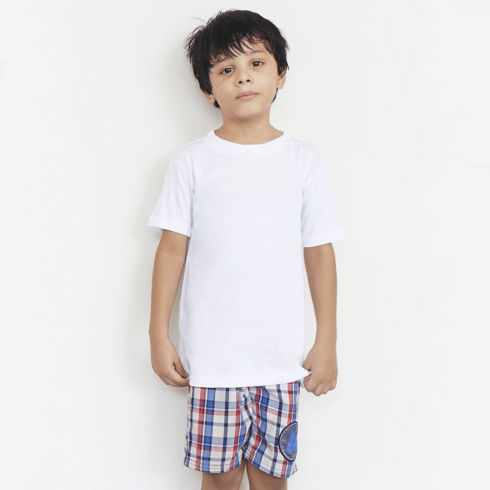 Pack Of 3 - Basic T Shirt For Boys & Girls Kids, White Black Grey - The Shop.