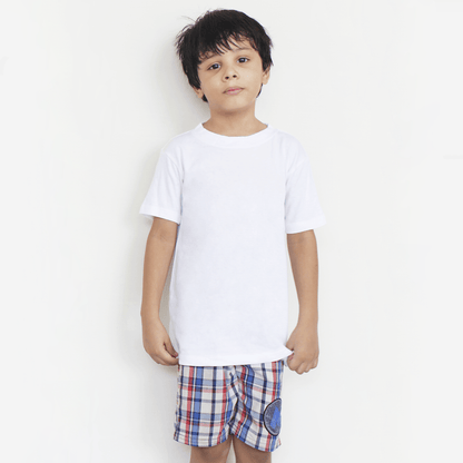 Pack Of 3 - Basic T Shirt For Boys & Girls Kids, White Black Grey - The Shop.