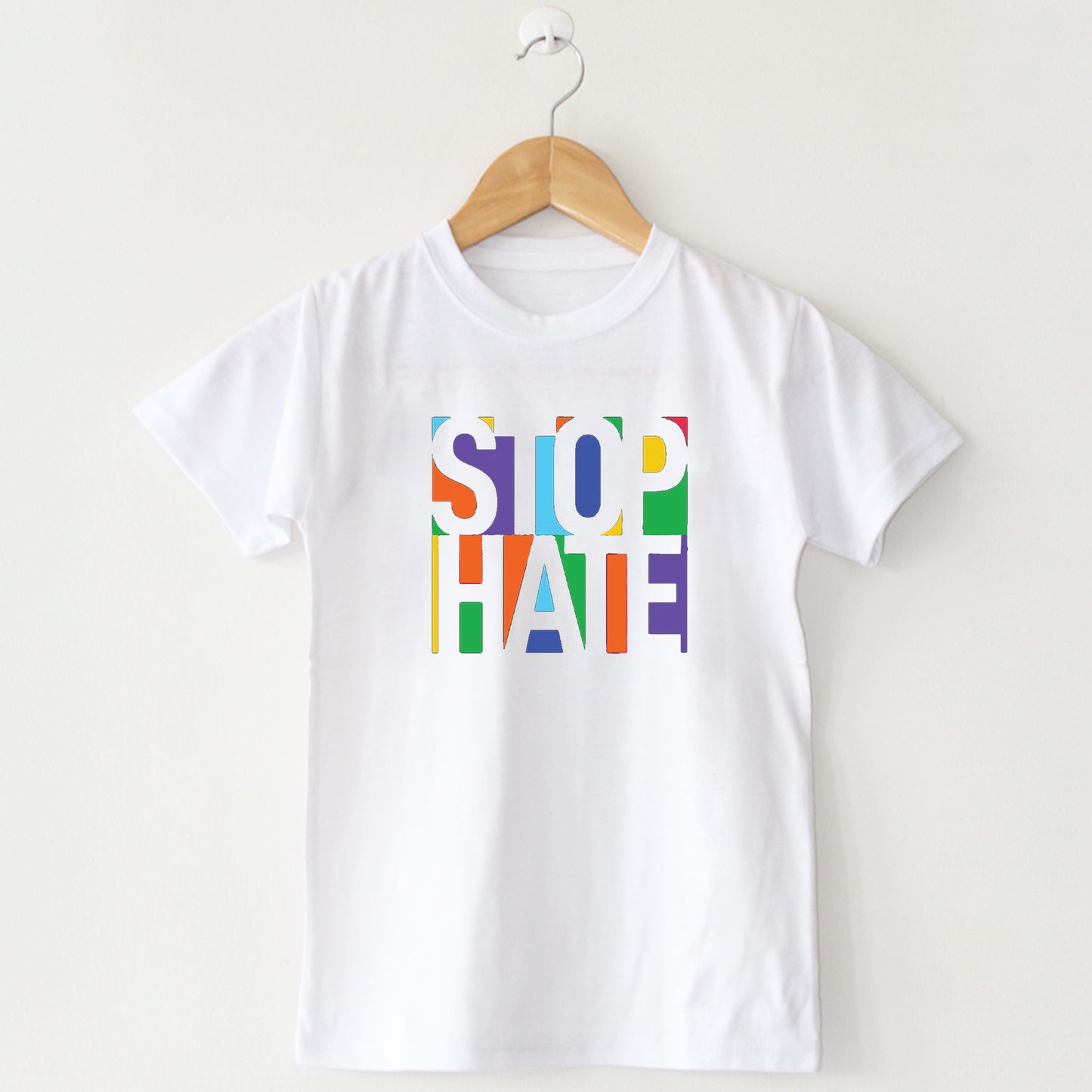 STOP HATE White T Shirt