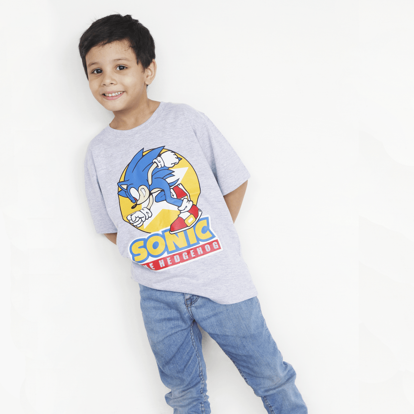 SONIC Grey T Shirt For Boys & Girls Kids - The Shop.