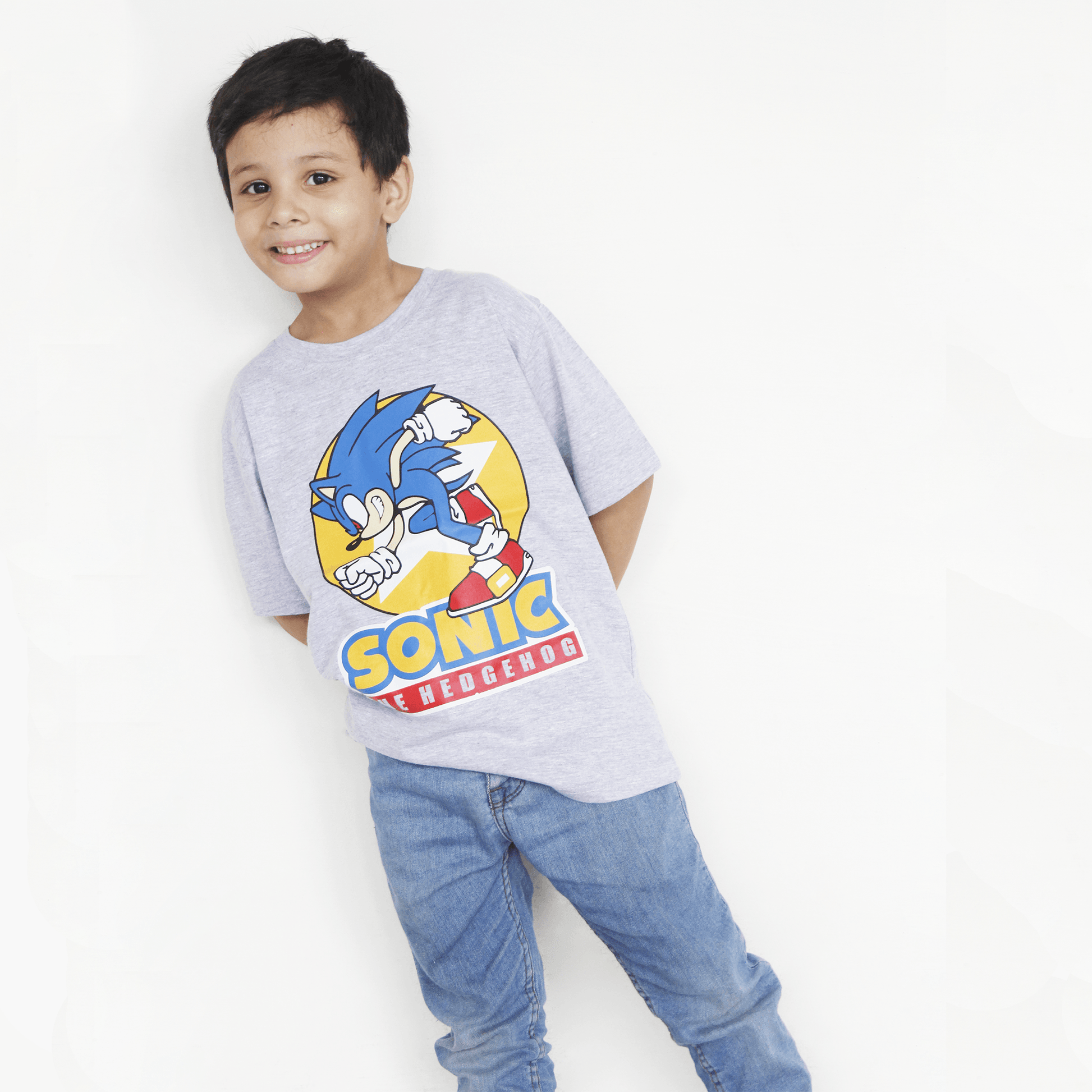 SONIC Grey T Shirt For Boys & Girls Kids - The Shop.
