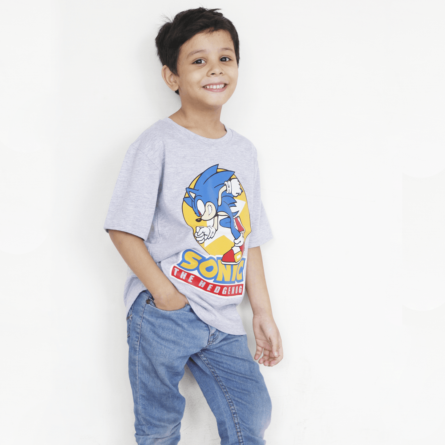 SONIC Grey T Shirt For Boys & Girls Kids - The Shop.