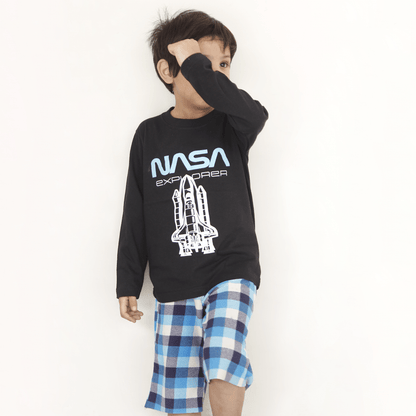 Full Sleeves NASA Black T Shirt For Boys & Girls Kids - The Shop.