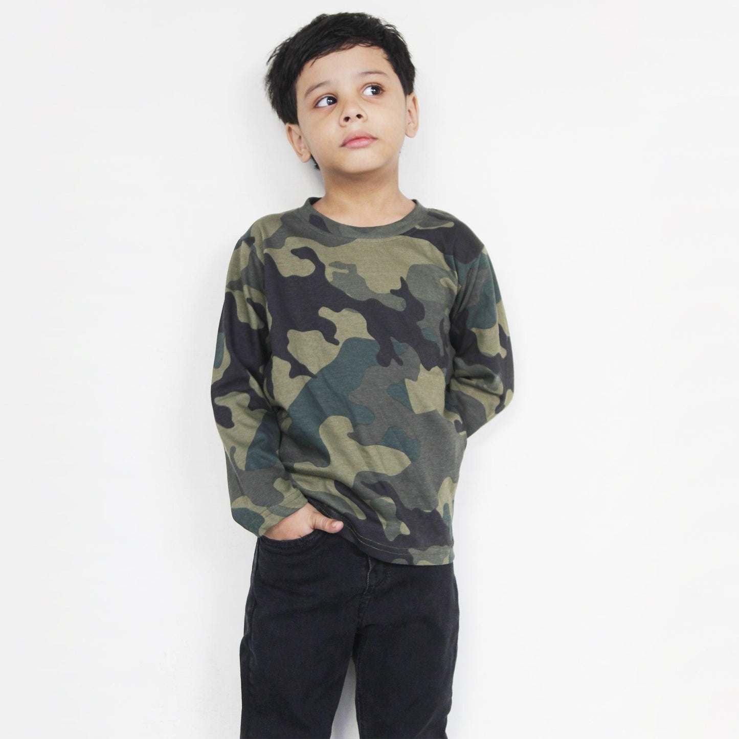 Full Sleeves Camouflage T Shirt For Boys & Girls Kids - The Shop.