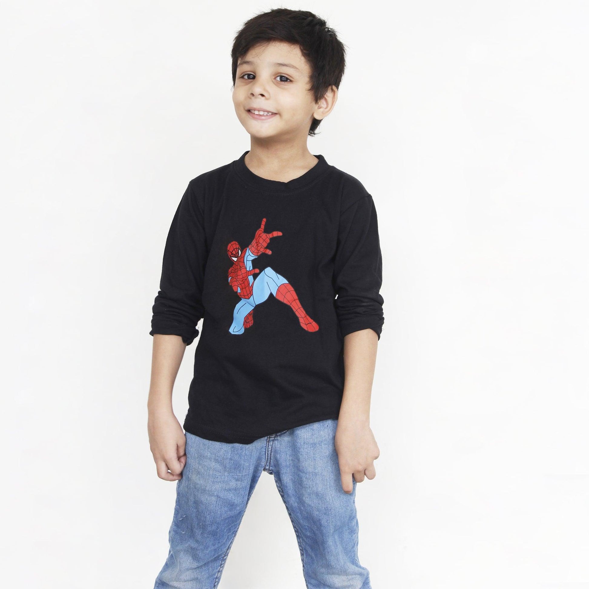 Full Sleeves Spiderman T Shirt For Boys & Girls Kids - The Shop.