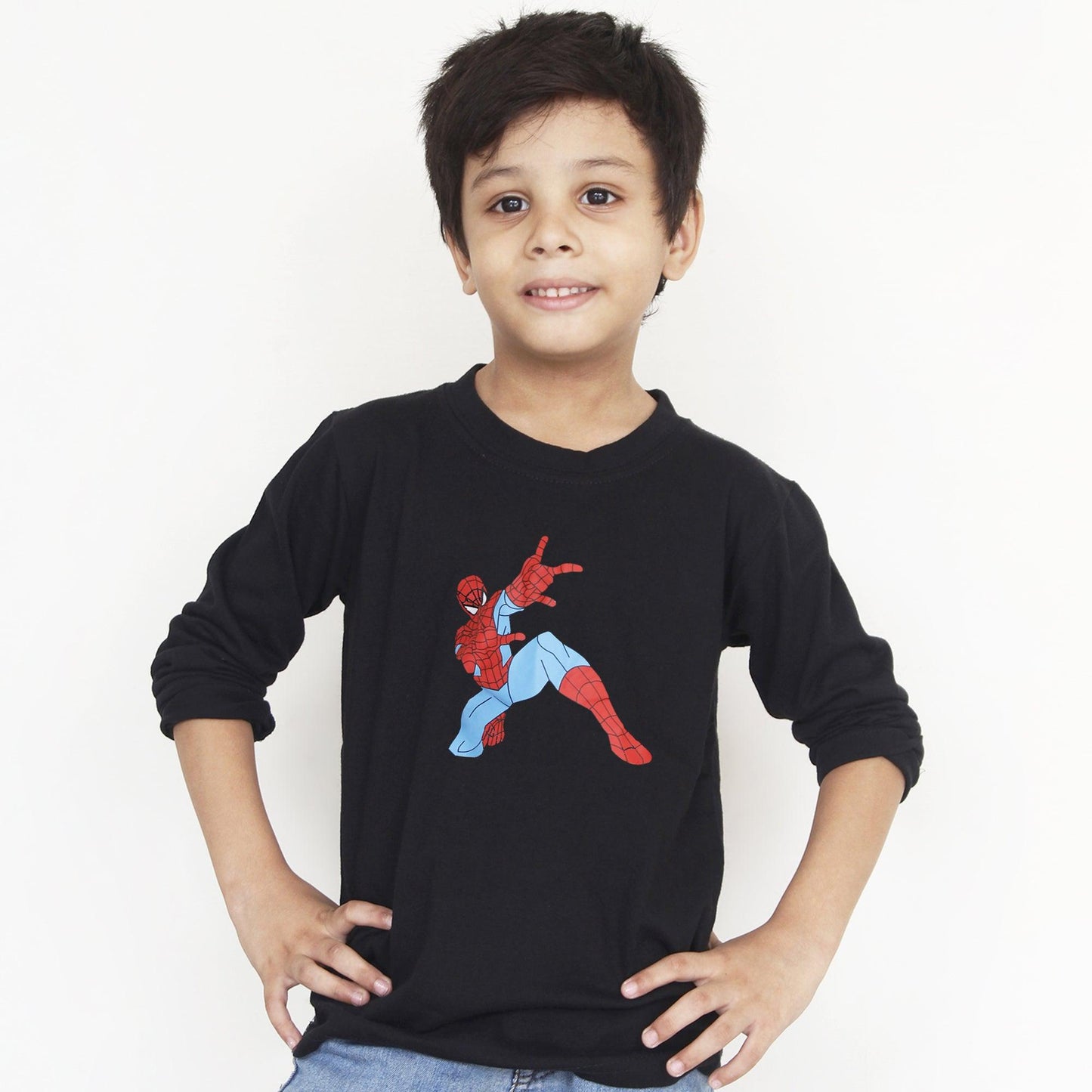 Full Sleeves Spiderman T Shirt For Boys & Girls Kids - The Shop.
