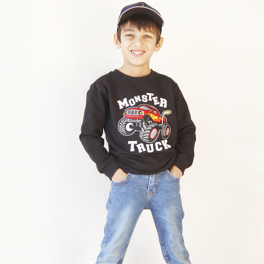 Monster Truck Sweatshirt For Boys & Girls