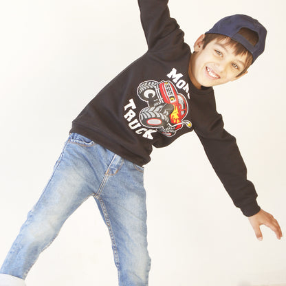 Monster Truck Sweatshirt For Boys & Girls