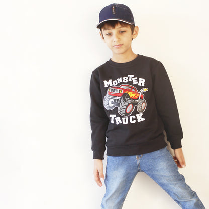 Monster Truck Sweatshirt For Boys & Girls