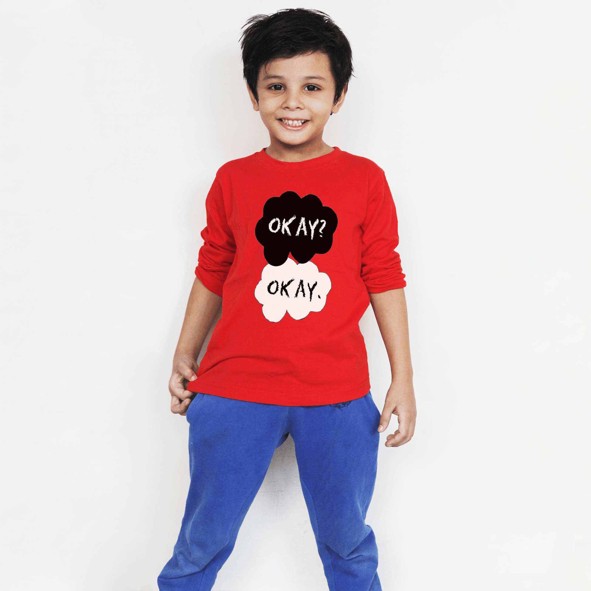 Full Sleeves Red T Shirt For Boys & Girls Kids - The Shop.