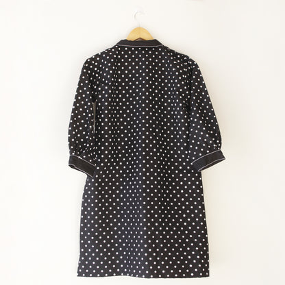 Stitched Polka Dot Black Kurti