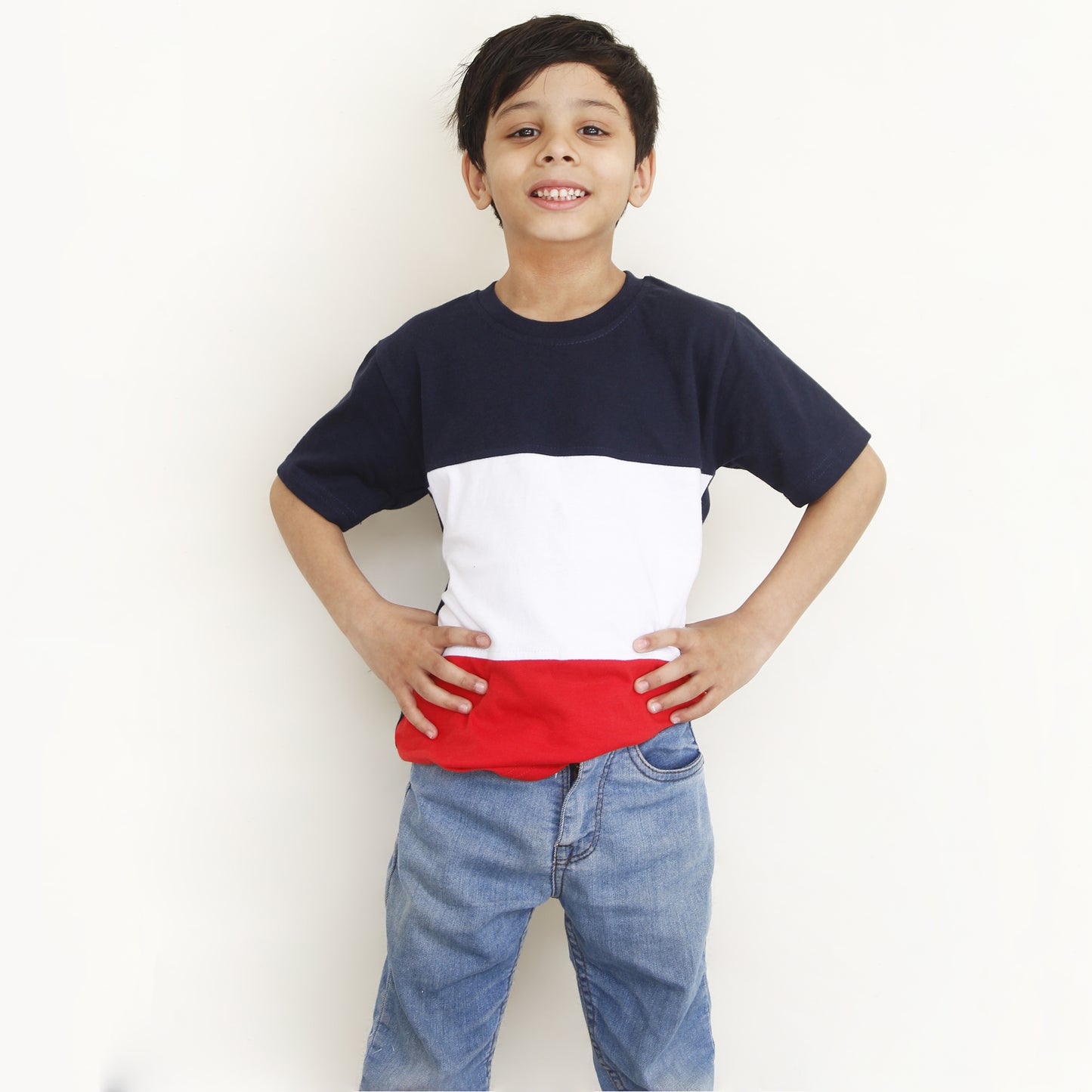 Multicolor Panel T Shirt