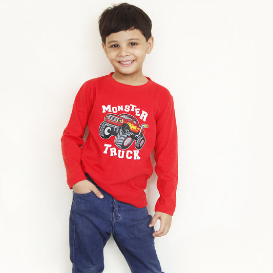 Monster Truck Full Sleeves T Shirt Boys & Girls