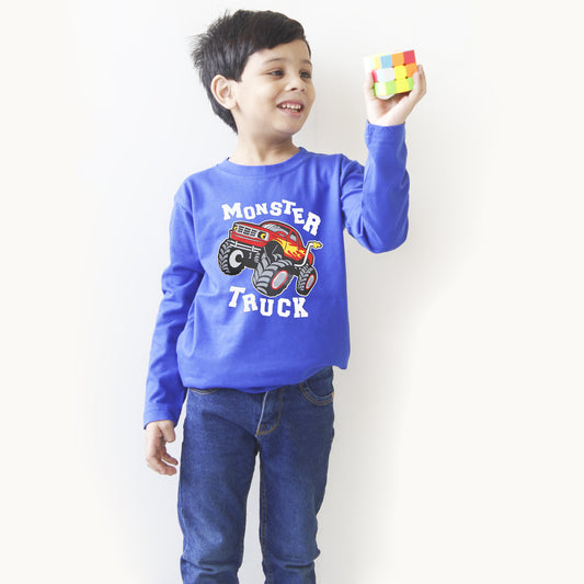 Monster Truck Full Sleeves T Shirt Boys & Girls