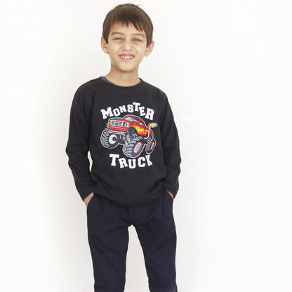 Monster Truck Black T Shirt Boys & Girls